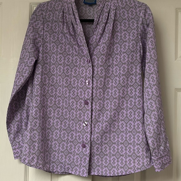 Pendleton Tops - Pendleton Lavender Aztec‎ Southwest Print Button Up Women’s Shirt Sz 4